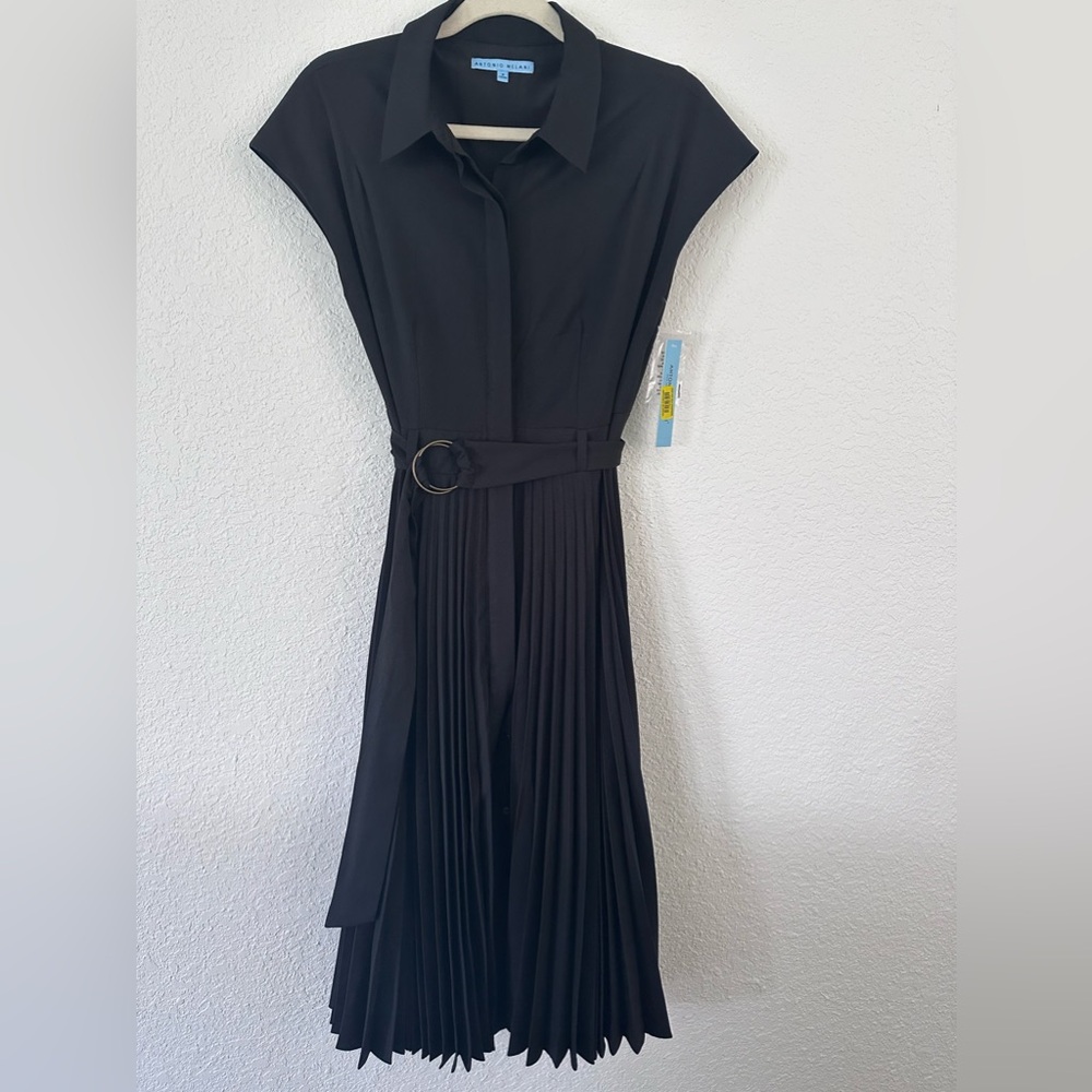 Antonio Melani women’s layered flare dress black size 4
